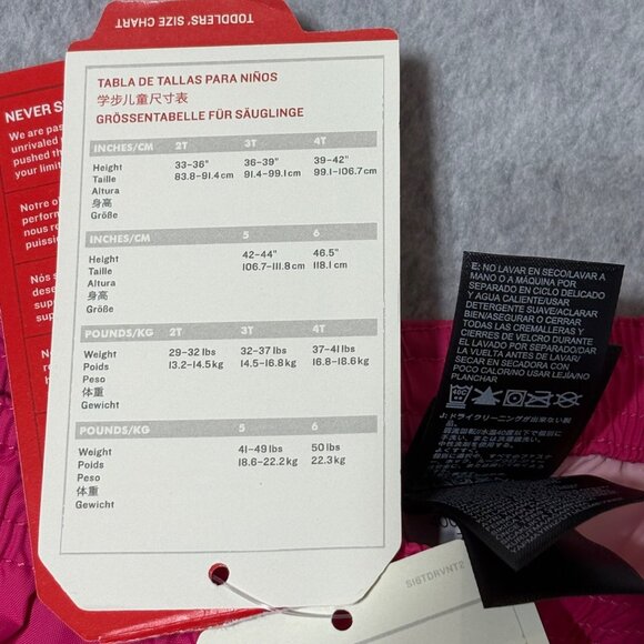 The North Face Rain Pants Girls Size 6 DryVent Pink Waterproof Pants - Picture 8 of 9